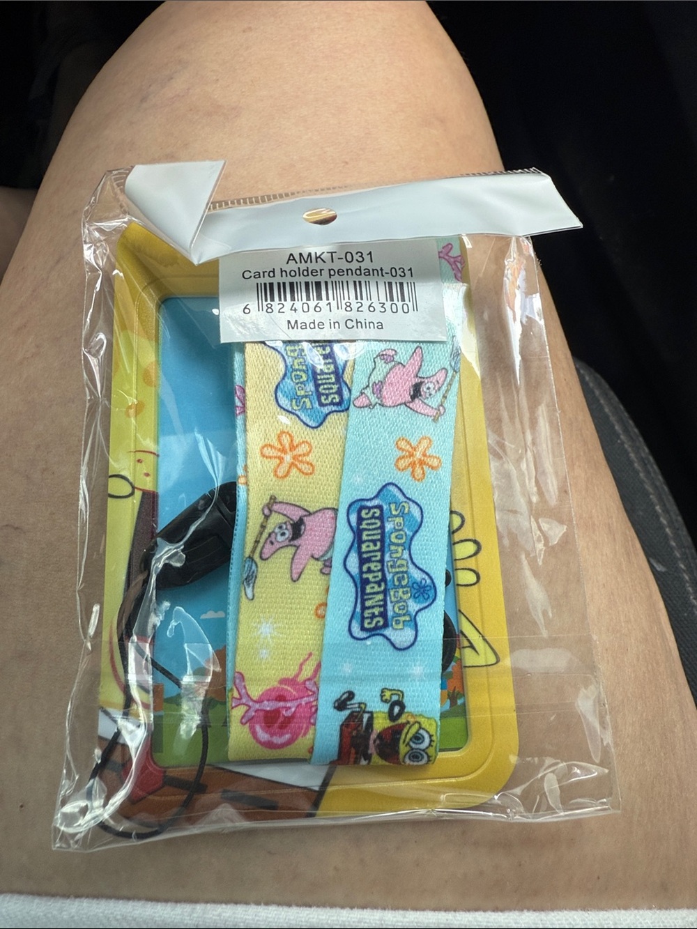 SpongeBob SquarePants Lanyard Card Holder – Blue & Yellow
